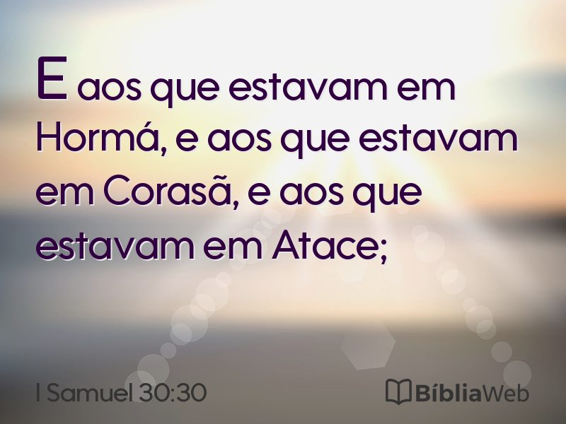 I Samuel 30:30 em imagem para compartilhar