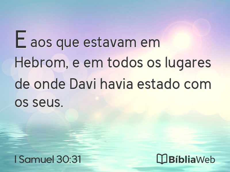 I Samuel 30:31 em imagem para compartilhar
