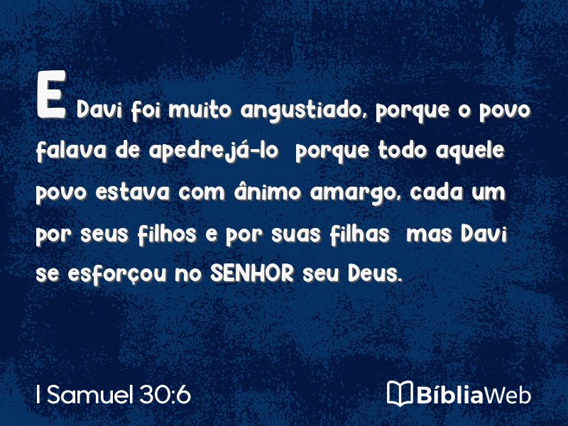 I Samuel 30:6 em imagem para compartilhar