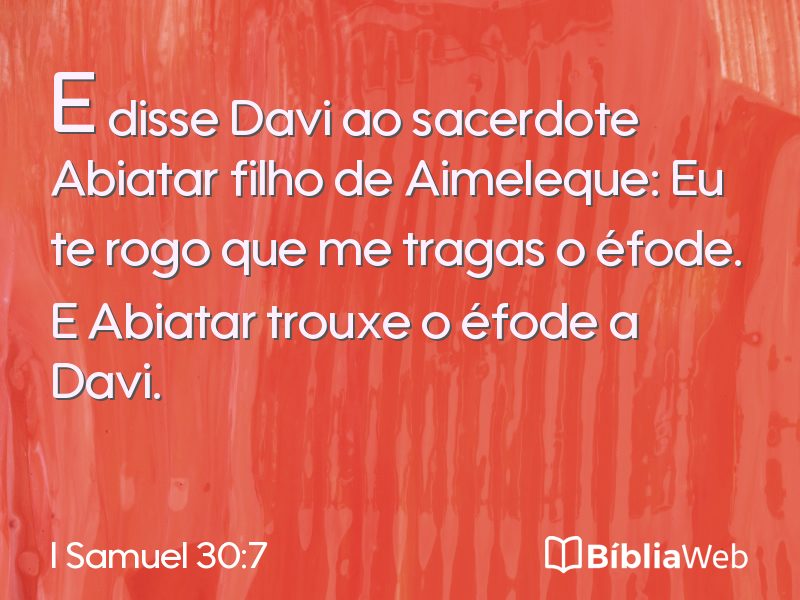 I Samuel 30:7 em imagem para compartilhar