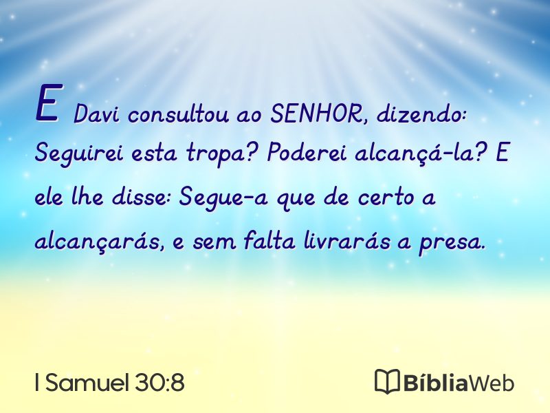 I Samuel 30:8 em imagem para compartilhar
