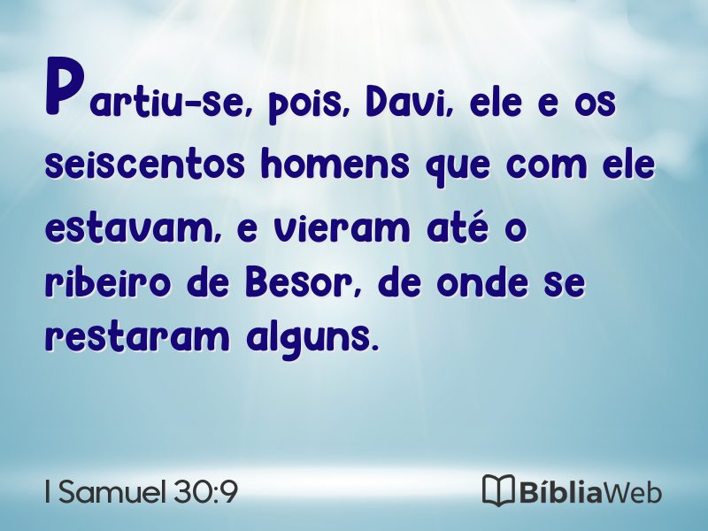 I Samuel 30:9 em imagem para compartilhar