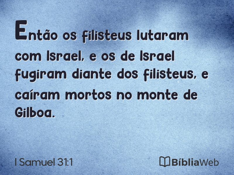 I Samuel 31:1 em imagem para compartilhar