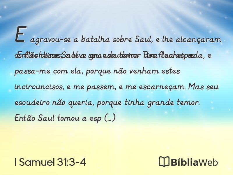 I Samuel 31:3-4 em imagem para compartilhar