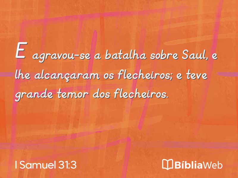 I Samuel 31:3 em imagem para compartilhar