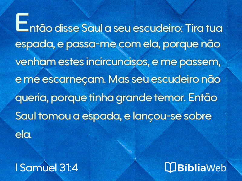 I Samuel 31:4 em imagem para compartilhar