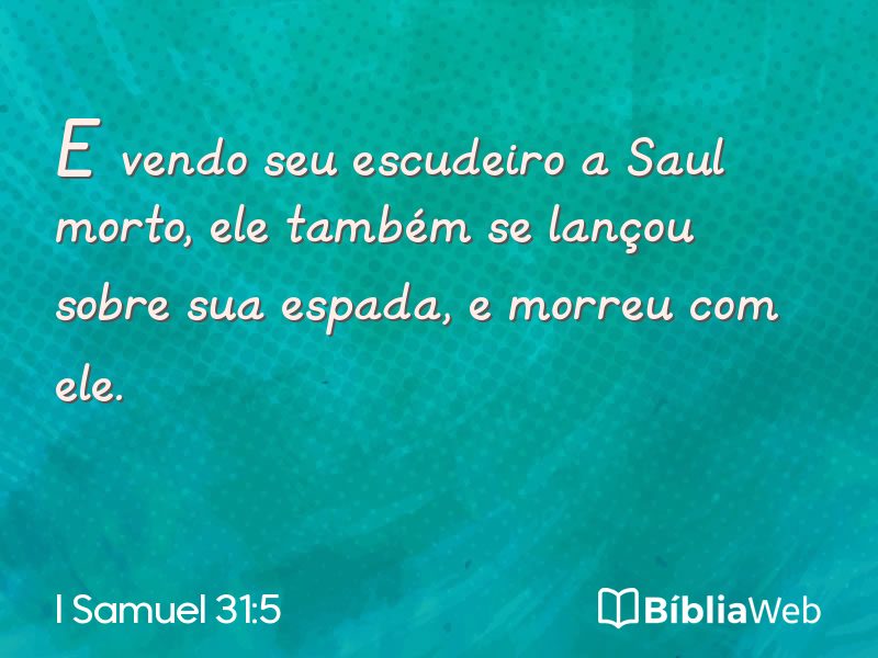 I Samuel 31:5 em imagem para compartilhar
