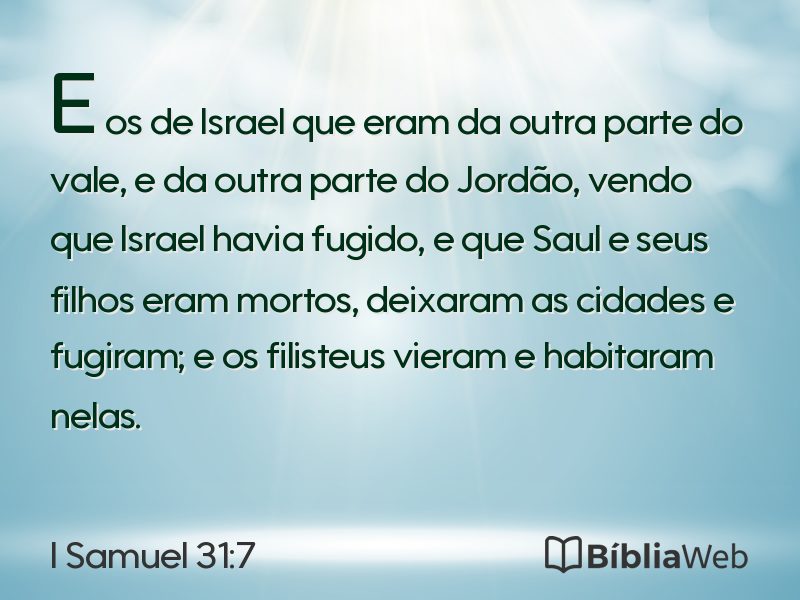 I Samuel 31:7 em imagem para compartilhar