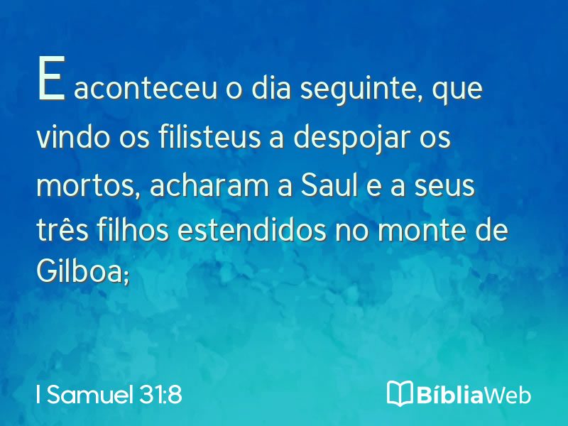I Samuel 31:8 em imagem para compartilhar