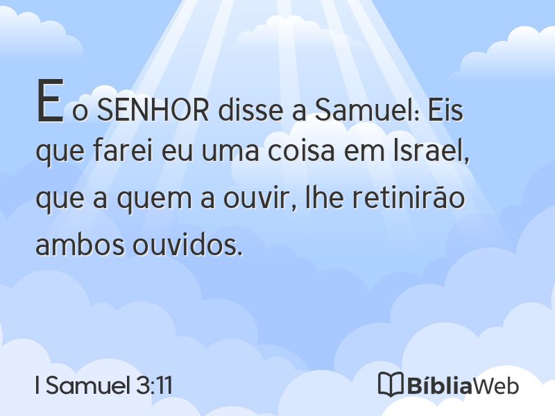 I Samuel 3:11 em imagem para compartilhar