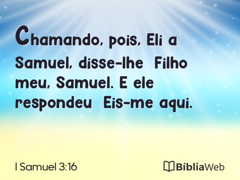 I Samuel 3:16 em imagem para compartilhar
