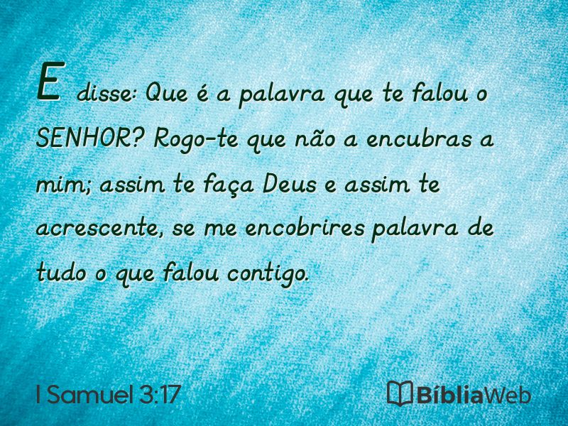 I Samuel 3:17 em imagem para compartilhar