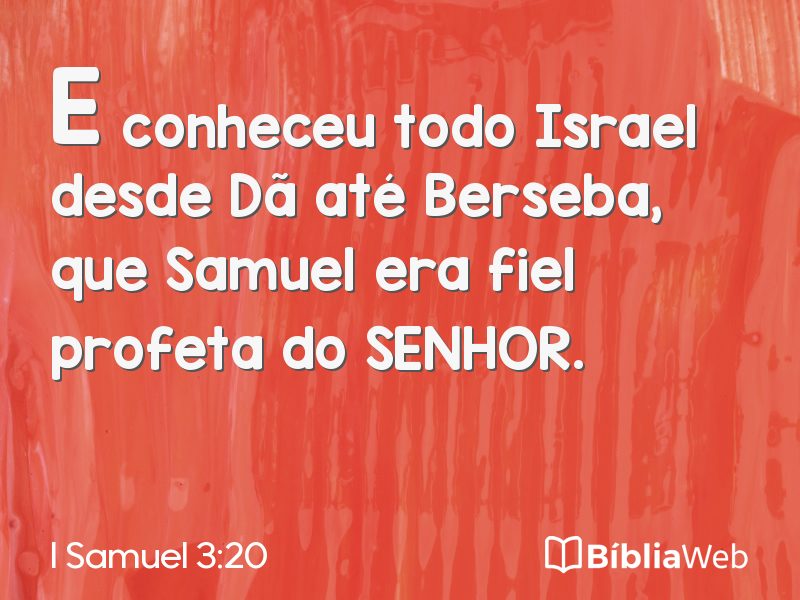 I Samuel 3:20 em imagem para compartilhar