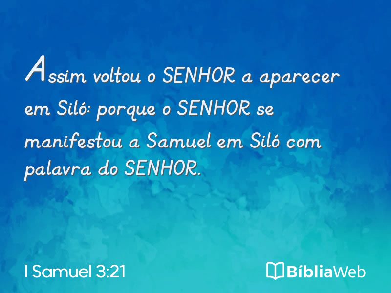 I Samuel 3:21 em imagem para compartilhar