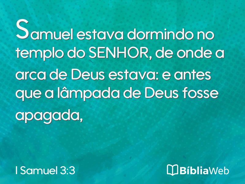 I Samuel 3:3 em imagem para compartilhar