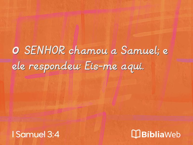 I Samuel 3:4 em imagem para compartilhar