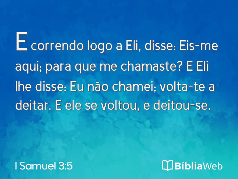 I Samuel 3:5 em imagem para compartilhar