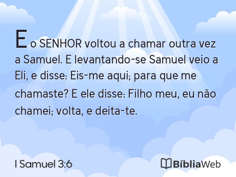 I Samuel 3:6 em imagem para compartilhar