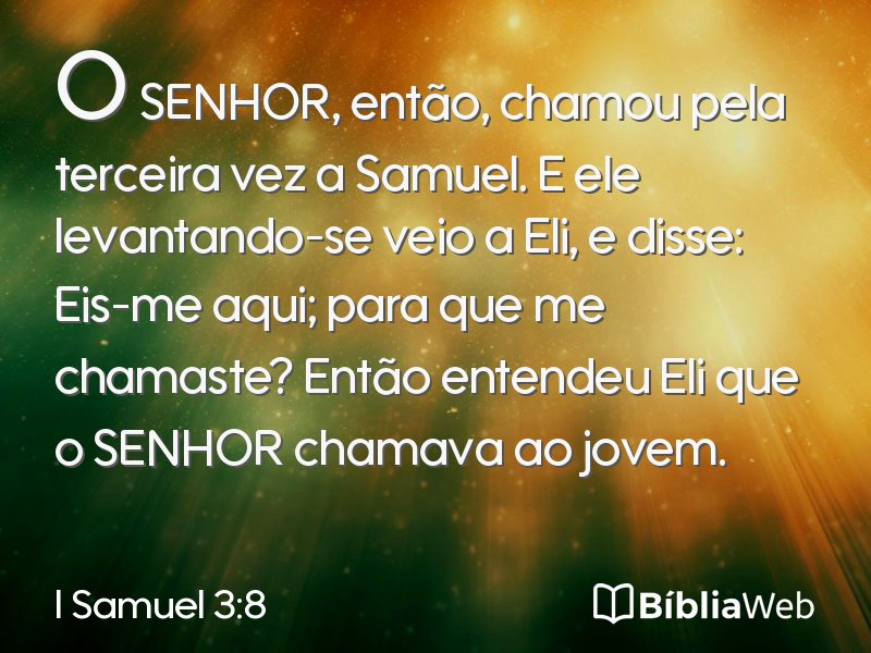 I Samuel 3:8 em imagem para compartilhar