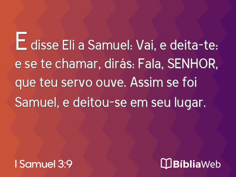 I Samuel 3:9 em imagem para compartilhar
