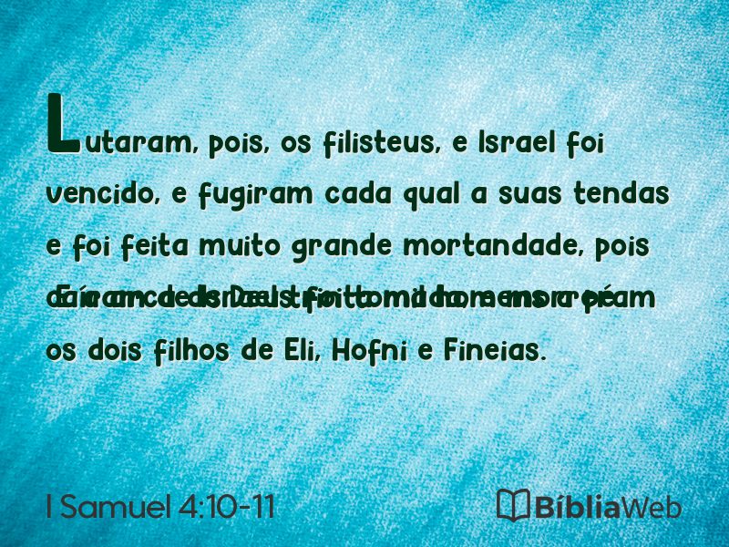 I Samuel 4:10-11 em imagem para compartilhar