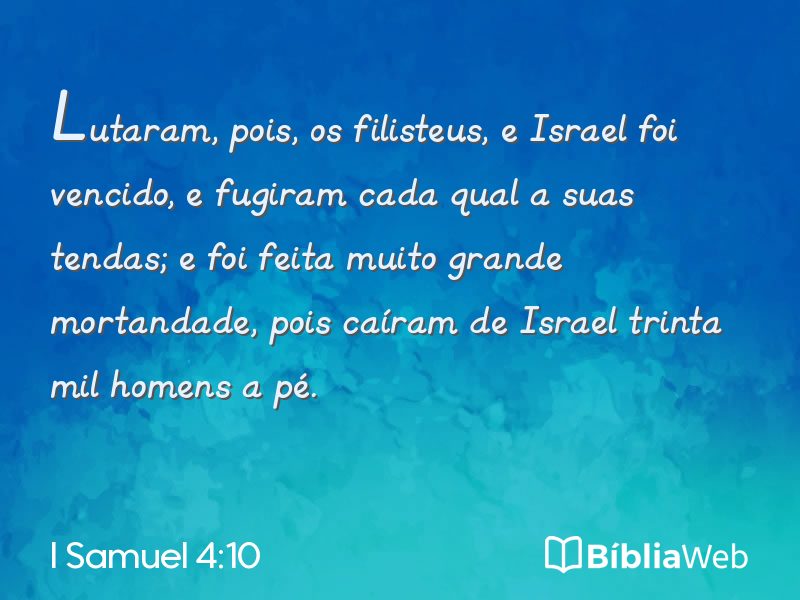 I Samuel 4:10 em imagem para compartilhar