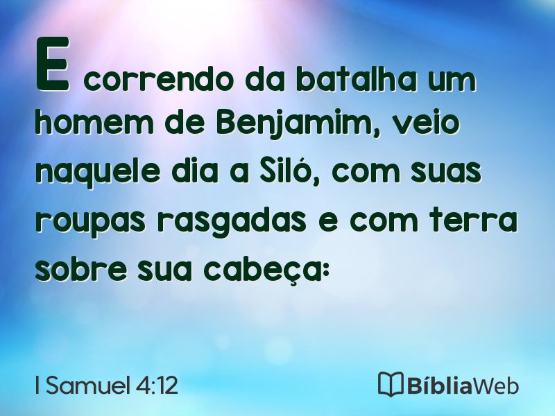 I Samuel 4:12 em imagem para compartilhar