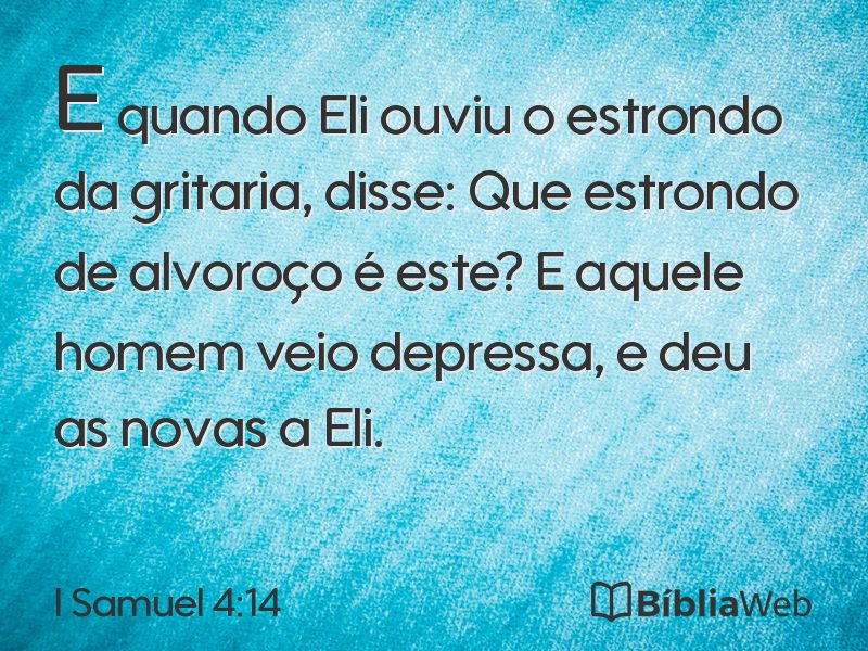 I Samuel 4:14 em imagem para compartilhar