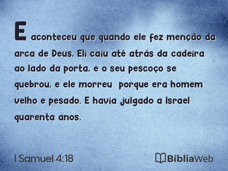 I Samuel 4:18 em imagem para compartilhar