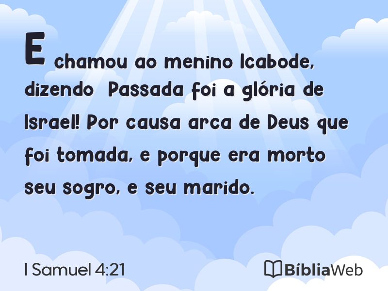 I Samuel 4:21 em imagem para compartilhar