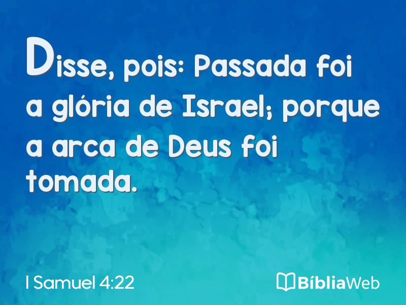 I Samuel 4:22 em imagem para compartilhar