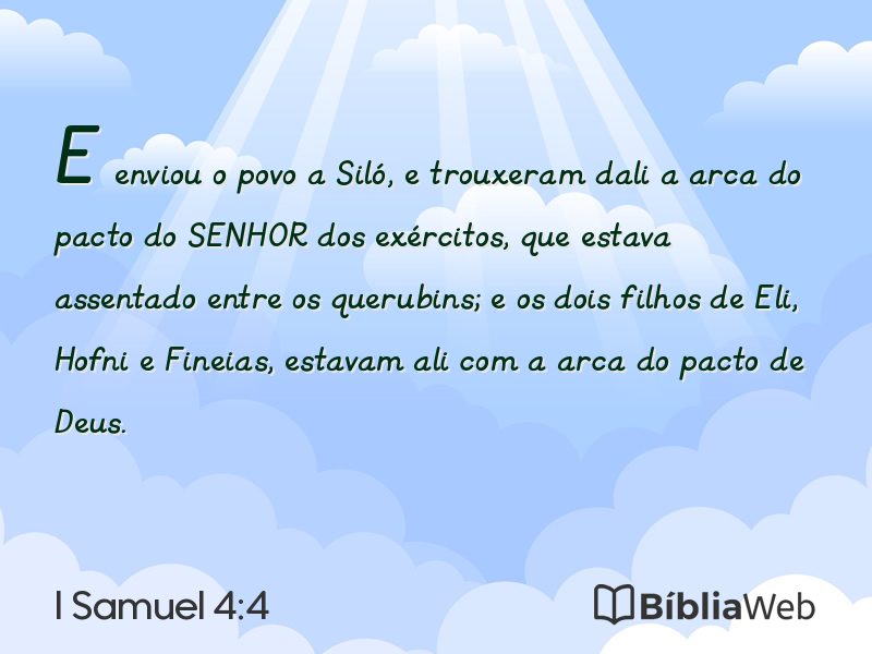 I Samuel 4:4 em imagem para compartilhar