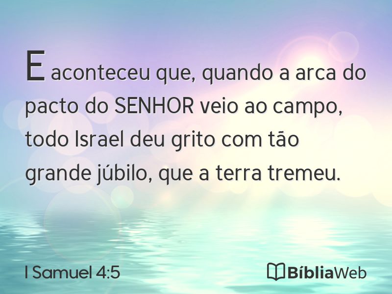I Samuel 4:5 em imagem para compartilhar