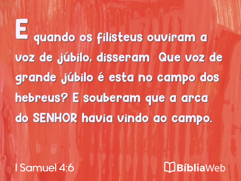 I Samuel 4:6 em imagem para compartilhar