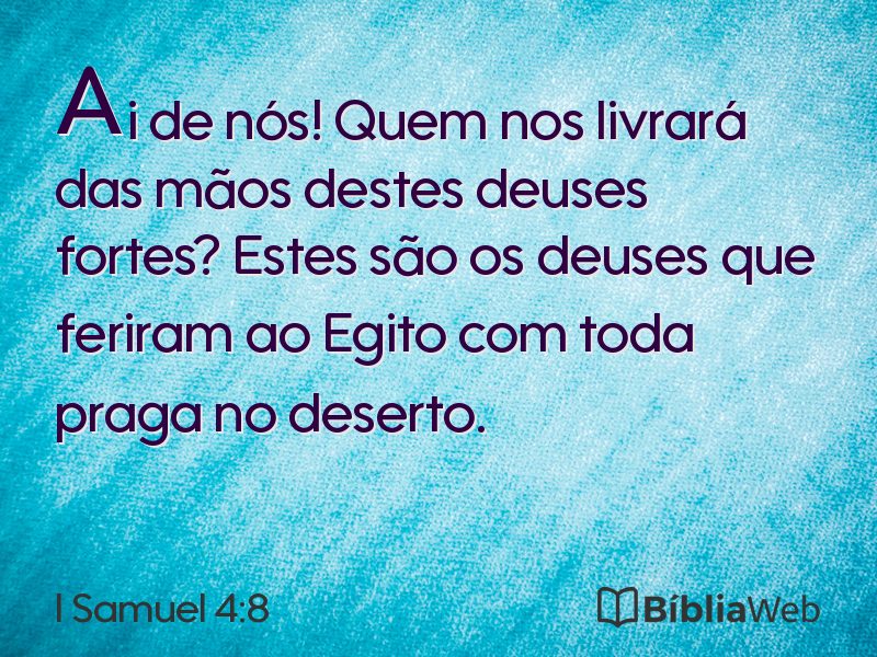 I Samuel 4:8 em imagem para compartilhar