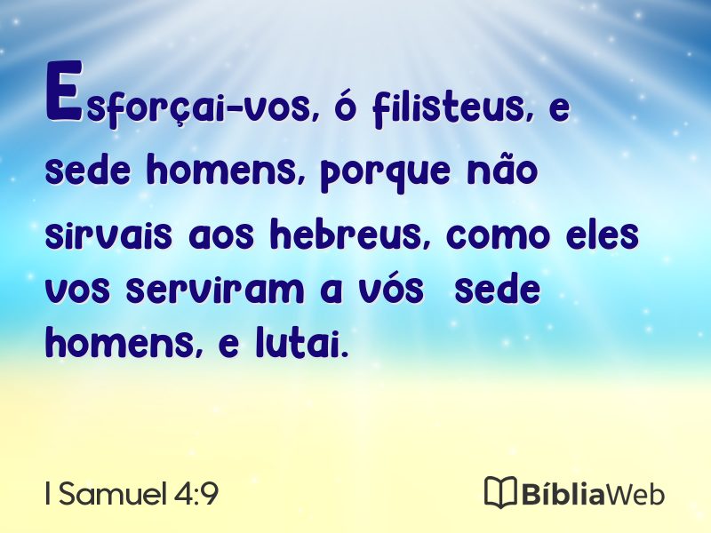 I Samuel 4:9 em imagem para compartilhar