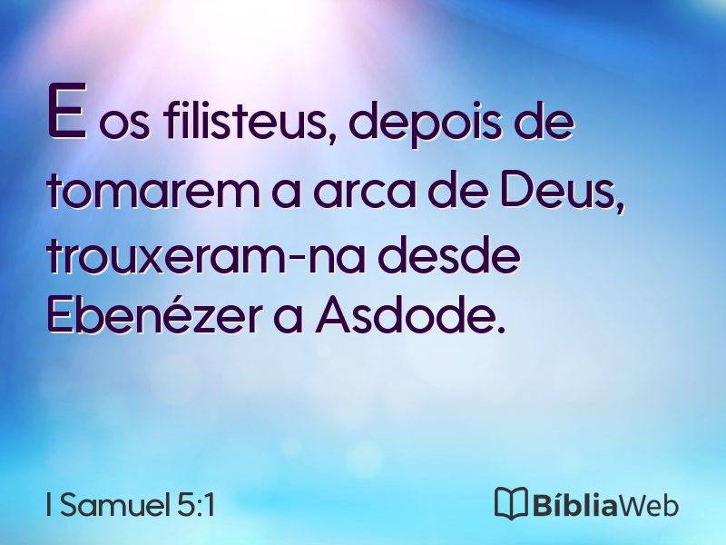 I Samuel 5:1 em imagem para compartilhar