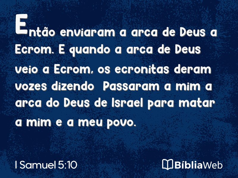 I Samuel 5:10 em imagem para compartilhar