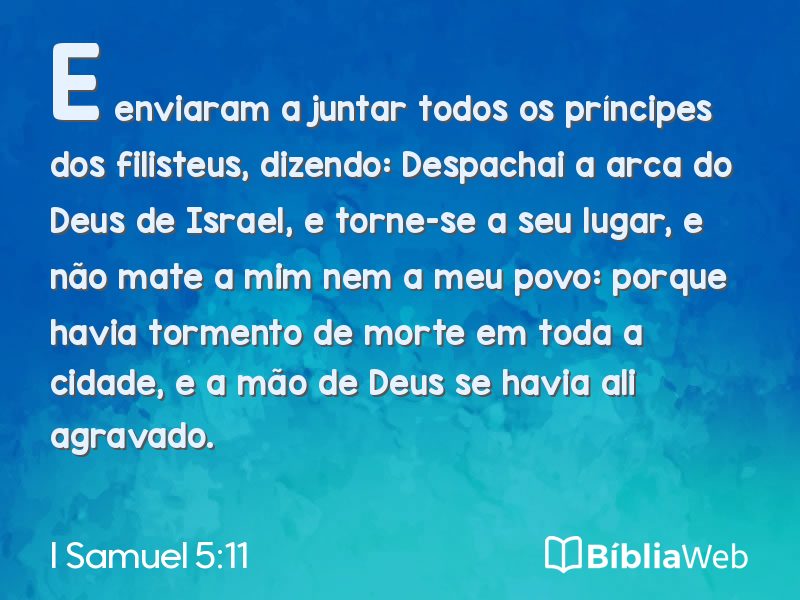 I Samuel 5:11 em imagem para compartilhar