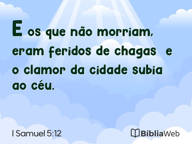 I Samuel 5:12 em imagem para compartilhar