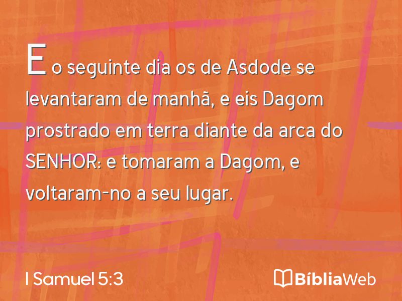 I Samuel 5:3 em imagem para compartilhar