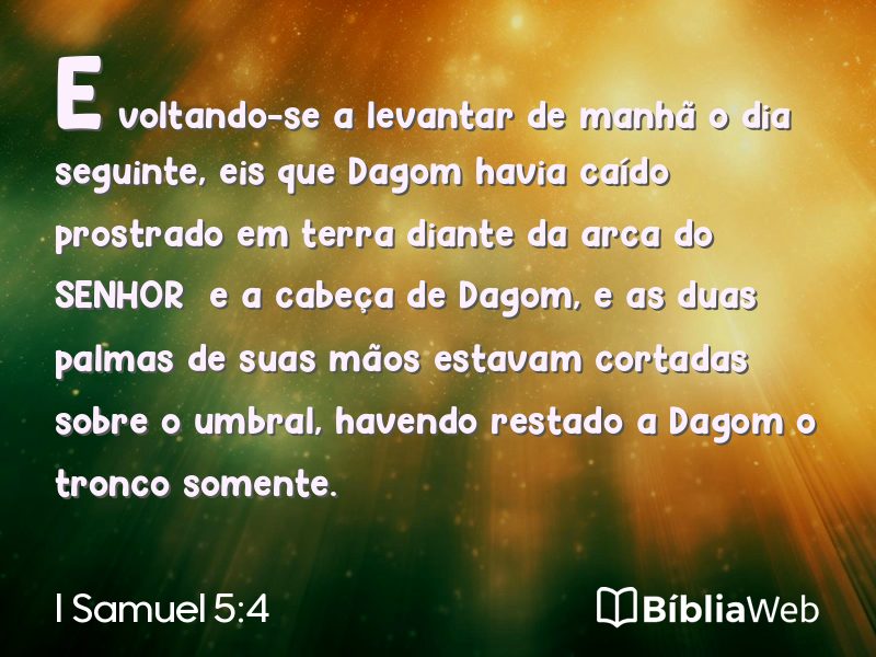 I Samuel 5:4 em imagem para compartilhar