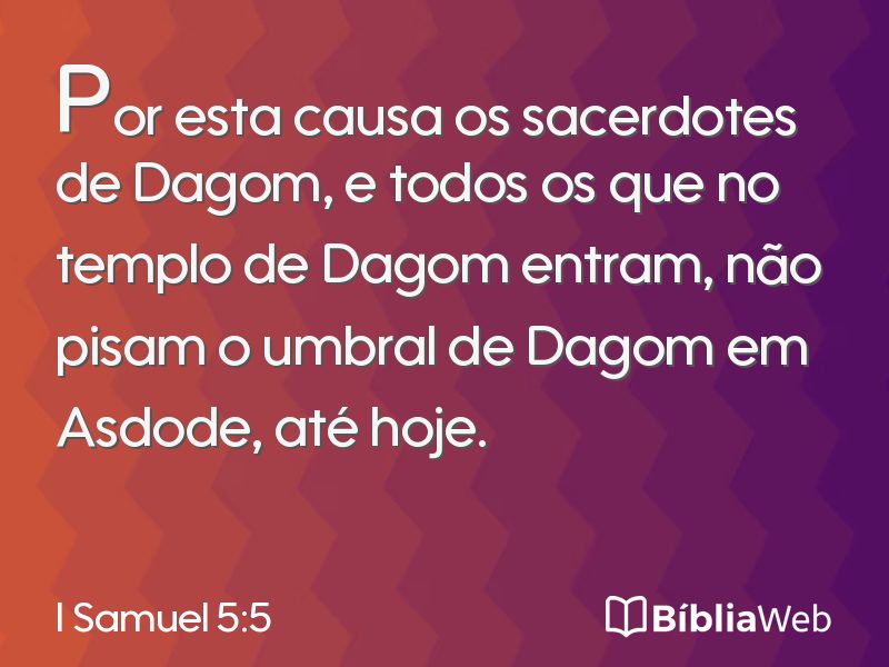 I Samuel 5:5 em imagem para compartilhar