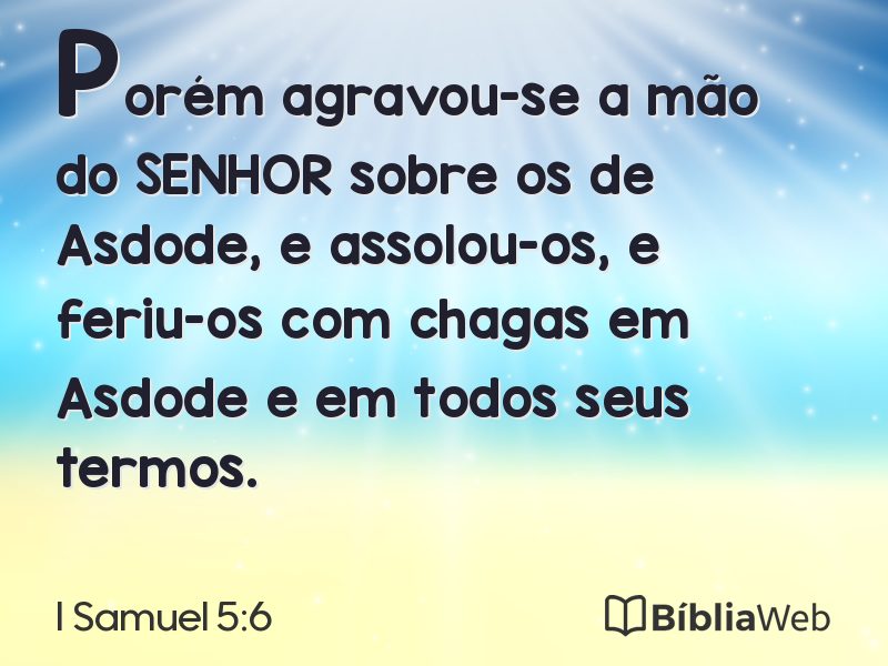 I Samuel 5:6 em imagem para compartilhar
