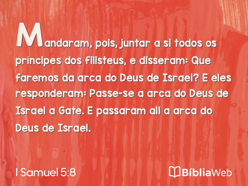 I Samuel 5:8 em imagem para compartilhar