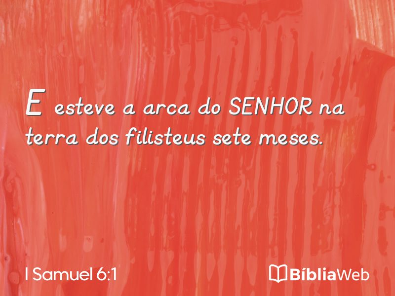 I Samuel 6:1 em imagem para compartilhar