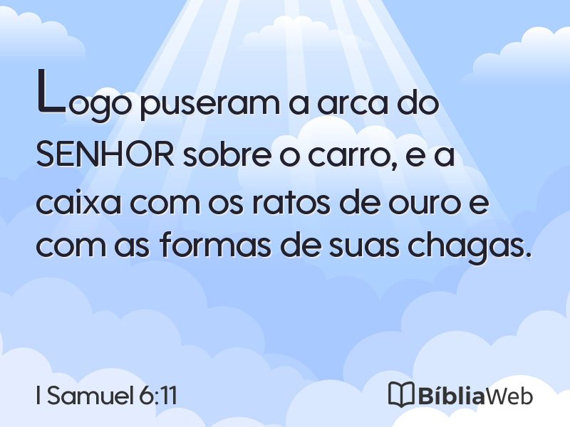 I Samuel 6:11 em imagem para compartilhar