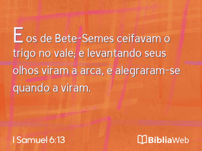 I Samuel 6:13 em imagem para compartilhar