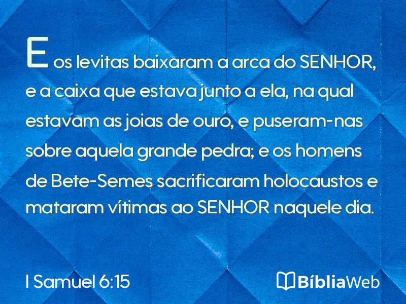 I Samuel 6:15 em imagem para compartilhar