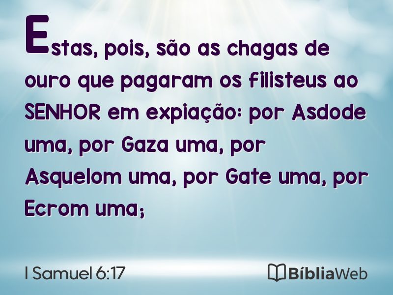 I Samuel 6:17 em imagem para compartilhar